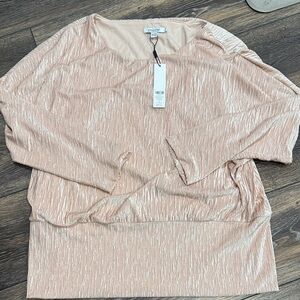Chico's Blush Textured Women's Blouse NEW size Large